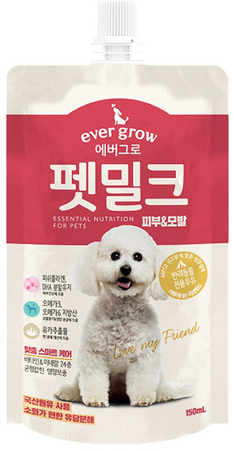 에버그로 펫밀크, 피부&모발, 150ml, 3개