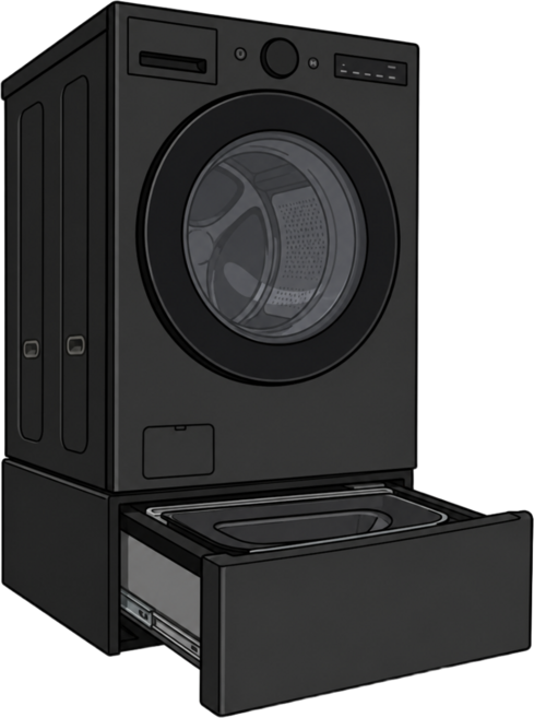 LG 트롬 오브제컬렉션 워시콤보 + 미니워시 FH25KAX 기사님설치 폐가전무상수거, 스페이스 블랙