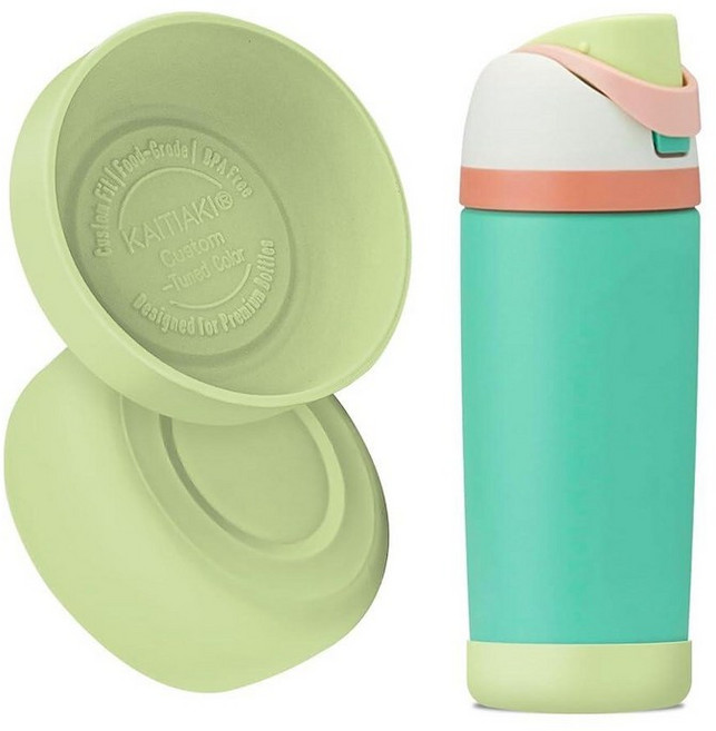 Kaitiaki 2Pcs Silicone Bottle Boot for Owala Kids Water Bottles Compatible FreeSip 16oz 12oz Tum, Crazy Chameleon