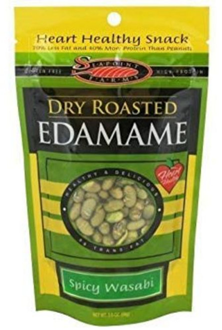 씨 포인트 팜스 에다마메 드라이 로스트 와사비 Gf 3.5온스 12개 팩 Sea Point Farms Edamame Dry Rstd Wasabi Gf, 1개, 99g