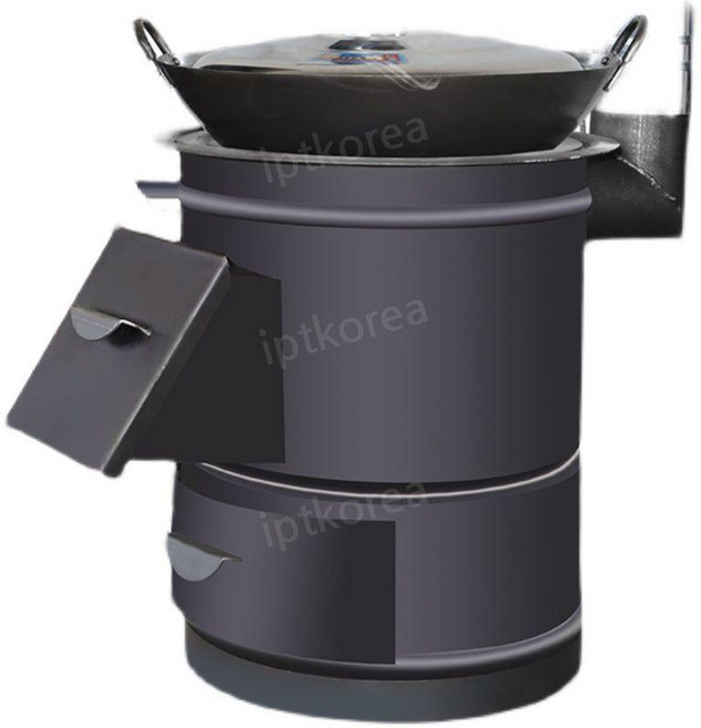 대형 농막 소각로 장작 드럼통 아궁이 바베큐 화덕, 40 cm