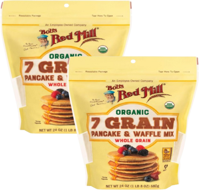 [밥스 레드 밀] 7 그레인 팬 케이크 & 와플 믹스 680 g 2 SET, 680g, 1개