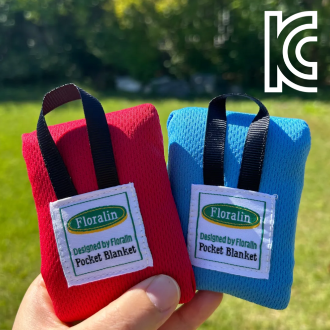 플로랄린 경량 초경량 방수 1인용 휴대용 돗자리, 블루돗자리