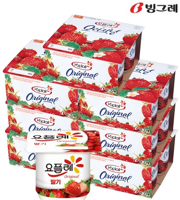 요플레 딸기, 85g, 28개