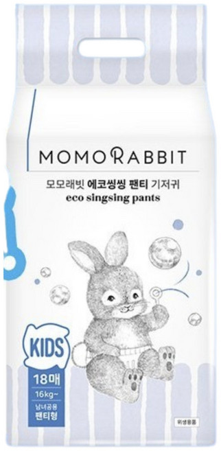 모모래빗 에코씽씽 팬티형 기저귀 여아용