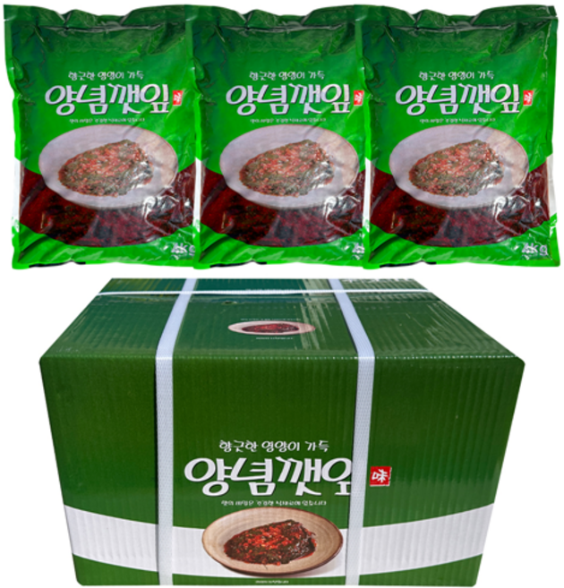 해성 깻잎 무침 12kg 양념 깻잎, 1개