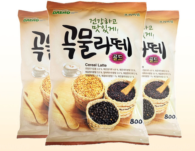 대호 곡물라떼 골드 800g x 3개/자판기용 율무 믹스, 3개, 1개입