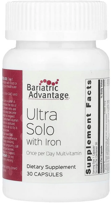 Bariatric Advantage 울트라 솔로 철분 함유 캡슐 30정 BDV-95272, 1개 - 쿠팡