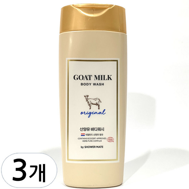 샤워메이트 산양유 오리지널 바디워시, 400ml, 3개