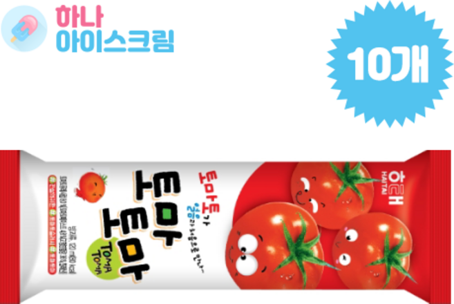 해태 토마토마 쭈쭈바 아이스크림, 10개, 120ml