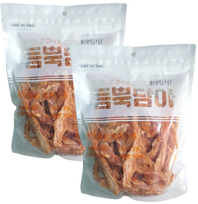 헤이데이 듬뿍담아 닭가슴살 육포간식, 2개, 800g, 닭가슴살트위스트