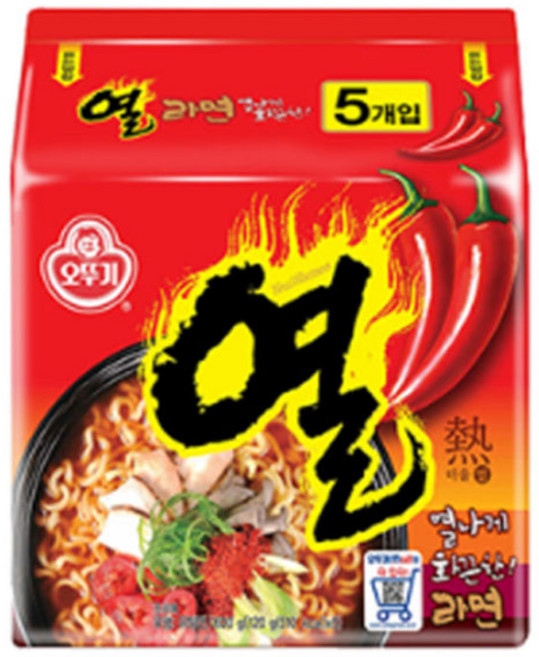 오뚜기 열라면 120g 5개입, 1팩
