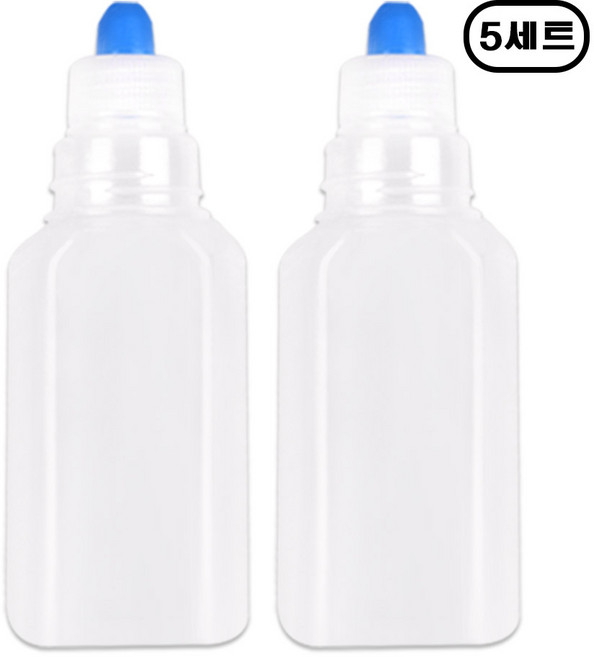 해호 투약병 PP재질 반투명 짧은마개 100CC 투약병, 5개, 2p