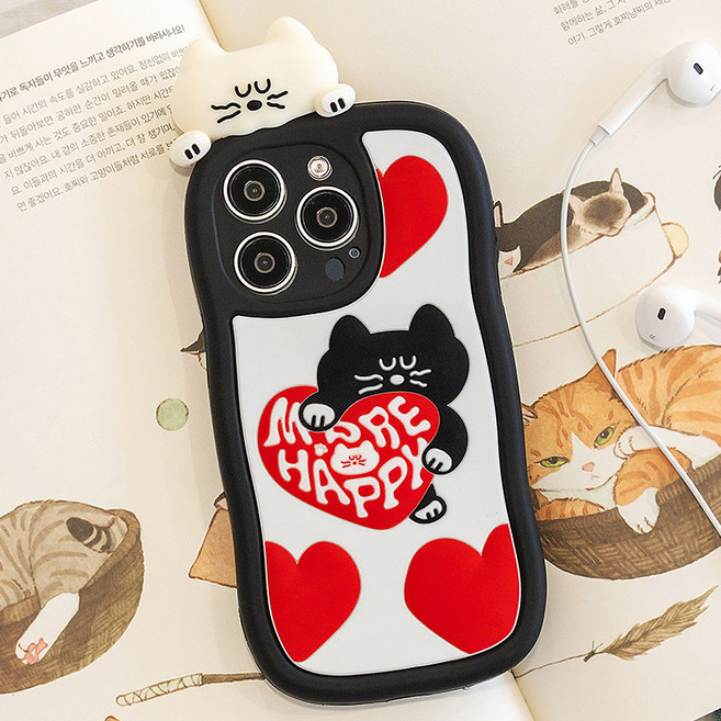 로마네 실리콘 피규어 아이폰 15 pro 케이스 호환 로마네 브런치브라더 케이스