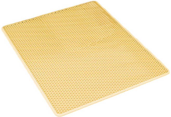 템파 고양이 모래패드 반려묘 화장실 모래받이 깔끔 벌집형태 바닥판, 1개, 옐로우