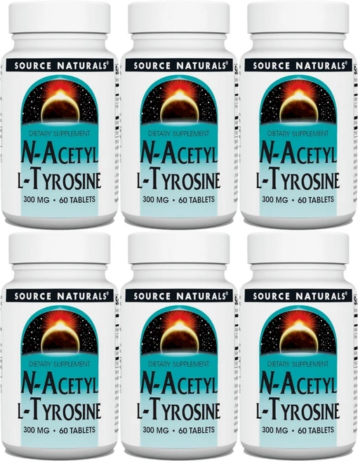 Source Naturals 소스내추럴스 N 아세틸 엘 티로신 300mg 테블릿, 6개, 60정 - 쿠팡