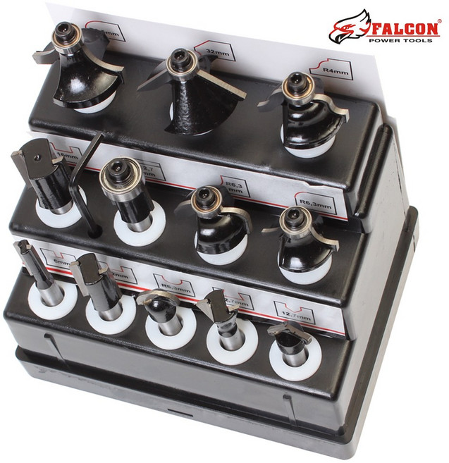 12종초경합금 트리머비트 트리머날 루터비트 목공비트, 1세트