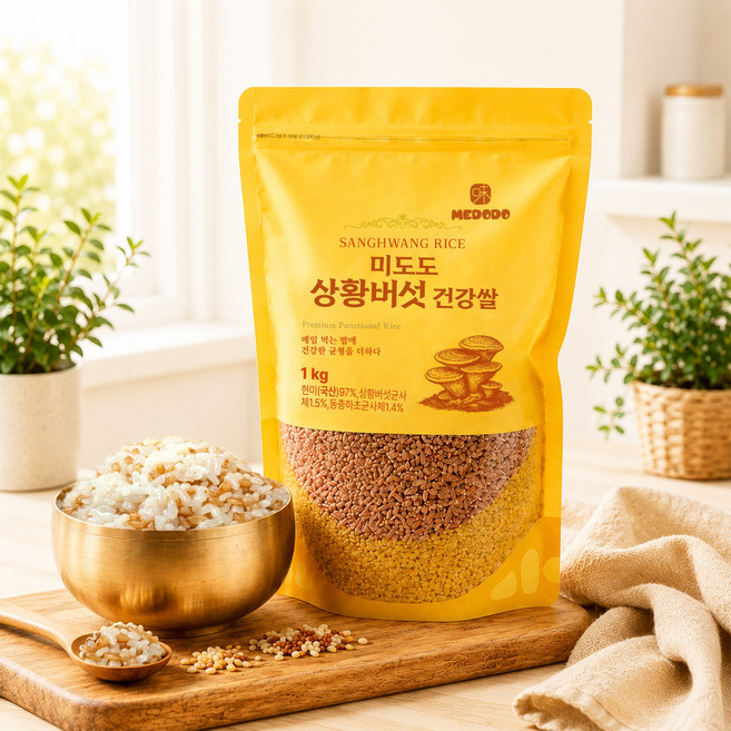 미도도 발아현미 특허 동충하초 면역관리 유기농 상황버섯쌀, 1개, 1kg