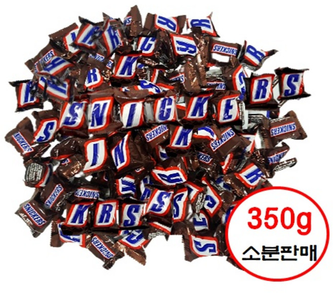 코스트코 스니커즈 미니즈 초코바 350g 소분판매 + 미니손거울증정, 1개