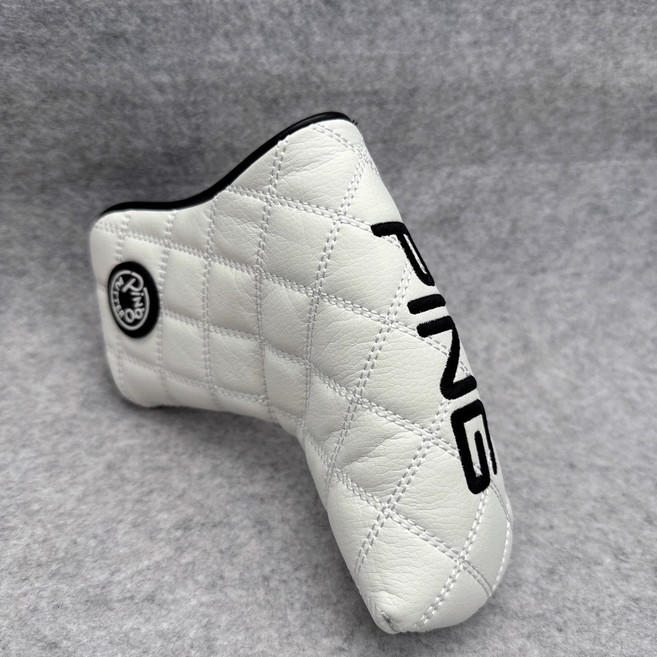 블레이드 블랙 앤 화이트 마그네틱 잠금 퍼터 커버 PU 가죽 고급형 케이스, 1개