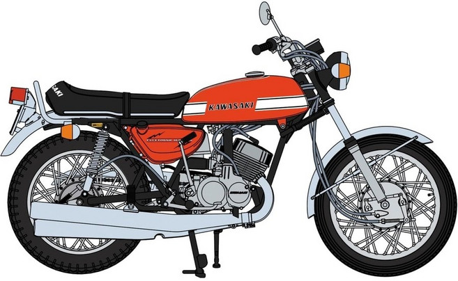 HASEGAWA 하세가와 21775 1/12 가와사키 MACH III H1A 레드 프라모델