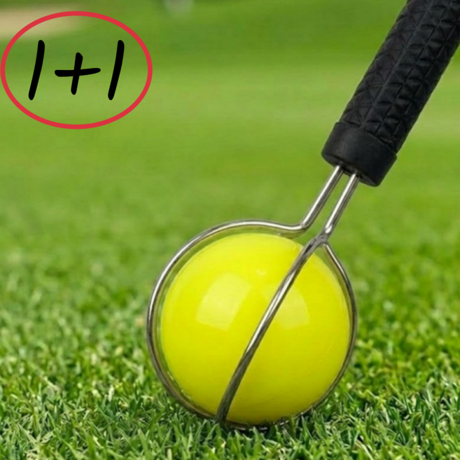 네이처드 허리 굽힘 없는 1초 파골프공 집게 스텐 회수기, 스틸, 3개