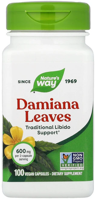 Nature's Way 다미아나 리브 베지 캡슐 100정(캡슐 1정당 300mg) Way (네이처스 웨이), Nature's Way, 다미아나 리브, 베지 캡슐 1, 1 - 쿠팡