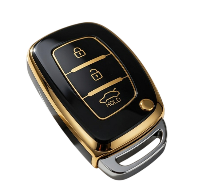 1+1 현대 투싼 ix 엑센트 아반떼 호환 차 키케이스 스마트 TPU 키커버 리모컨, A1_TA28_3버튼, 블랙+화이트