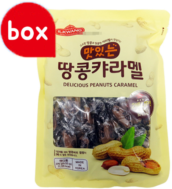 일광제과 맛있는땅콩캬라멜, 10개, 270g