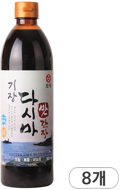 오복식품 기장 다시마 맛간장, 8개, 900ml