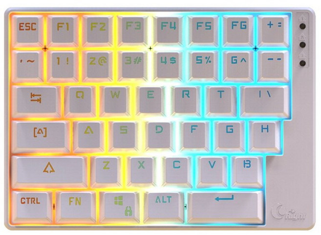 디자이너 프로그래머 전용 한손 기계식 키보드 매크로 설정 커스텀 키패드 핫스왑, BSUN TOY, [고급형] 체리 청축, 컬러 버전