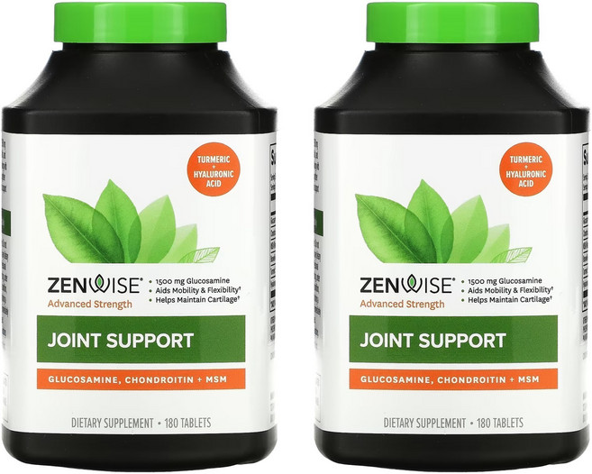 ZENWISE MSM葡萄糖胺&軟骨素錠, 180錠, 2罐