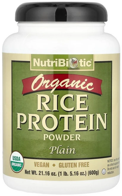 NutriBiotic Rice Protein Powder Plain 1 lb 5.16 oz (600 g), 599 g, 1개, 600g - 쿠팡