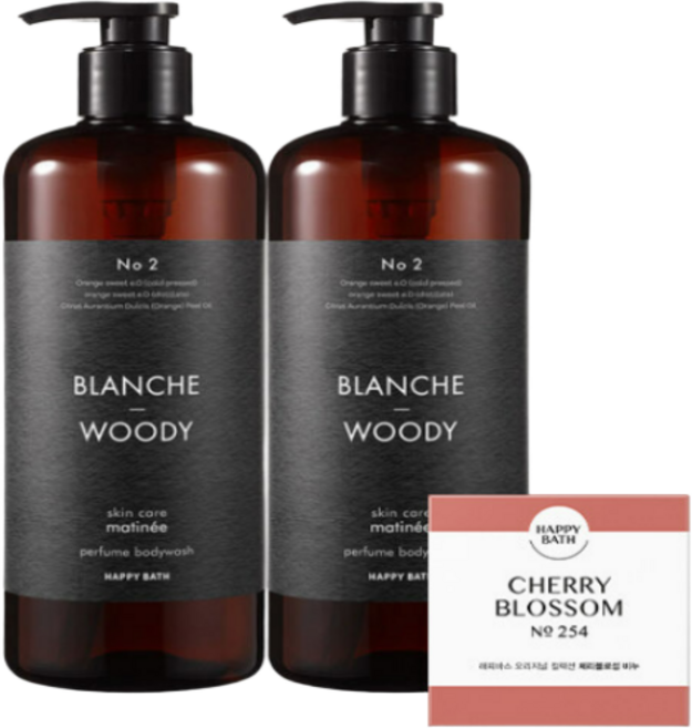 해피바스 스킨케어 퍼퓸 블랑쉬앤우디향 바디워시 기타향, 블랑쉬&우디, 2개, 900g