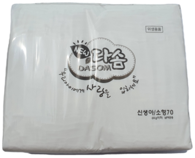 다솜밴드형절약형신생아소형기저귀(6kg이하), 소형(S), 140매