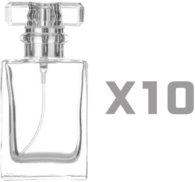 코코 향수 유리 공병, 10개, 실버30ml