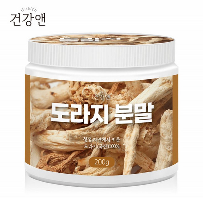 도라지 분말 가루 200g 국내산 100프로 도라지 차 길경 도랏 길경채 백약 칼슘 사포닌 이눌린 파이토스테롤 환절기 기관지에 좋은 추천, 1개