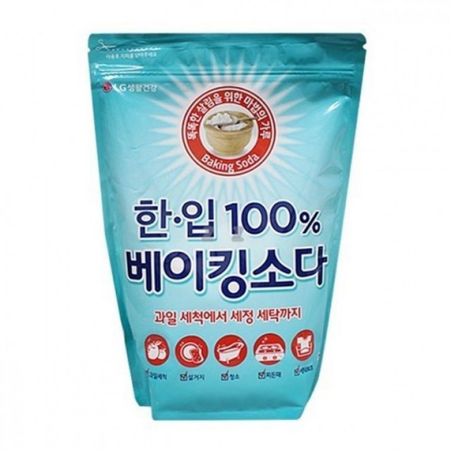 다목적 베이킹소다 2kg 과일세척 설거지 세탁 청소, 1개