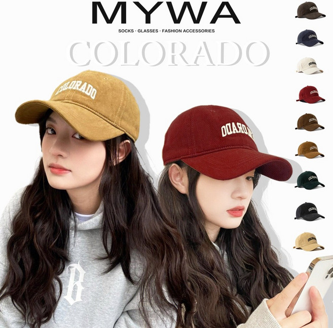 【MYWA】美式軟頂棒球帽 復古鴨舌帽 刺繡老帽 百搭高質感