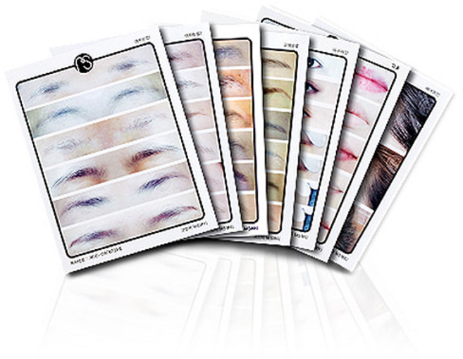 MS 실사 연습판 여자눈썹 고무판 연습용 사진고무판, 1개