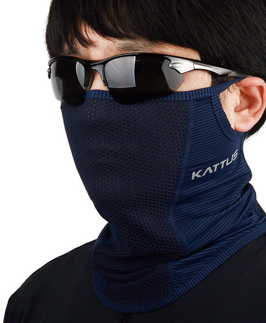 카투스 Zet 7 쿨기능성 자전거마스크 골프마스크 매쉬형 자외선차단마스크, 네이비, 1개