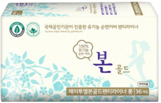 유기농본 팬티라이너, 롱, 36개입, 50개