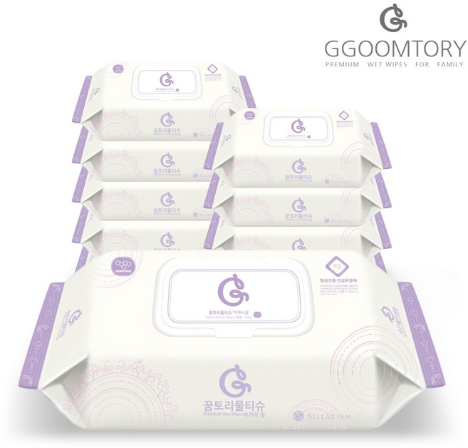 꿈토리 아가의꿈 엠보싱 캡형 75gsm 60매 10팩, 10개