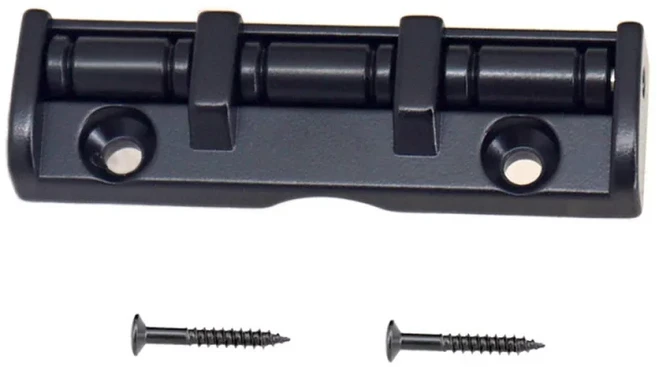 기타 롤러 너트 포크 어쿠스틱 일렉트릭 브리지 액세서리 나사 포함 3 새들 6 스트링 43mm, 01 Black, 1개