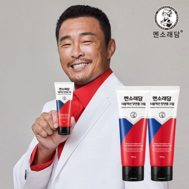 멘소래담 더블액션 핫앤쿨 크림, 80g, 2개