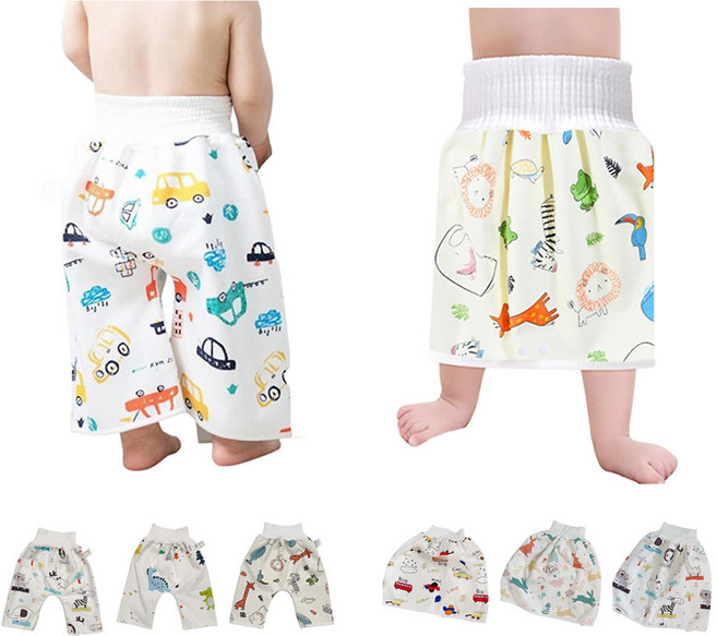 입는 아기 방수패드 유아 방수매트 방수요 배변훈련 소변훈련 야뇨증, 1개, 공룡 치마