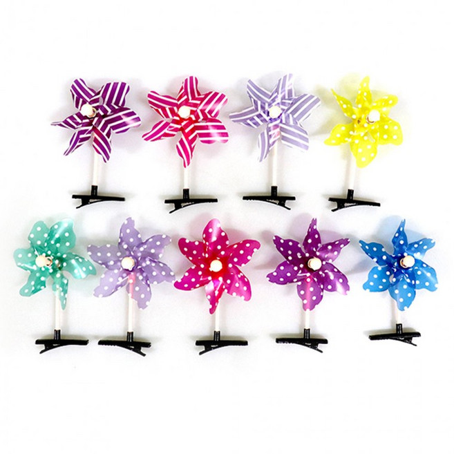 나오유 바람개비헤어핀 안테나 스프링 머리핀