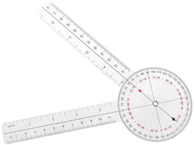 실용적인 고니오미터 관절 자 보정 정형외과 각도 규칙 13인치 33cm, 1개