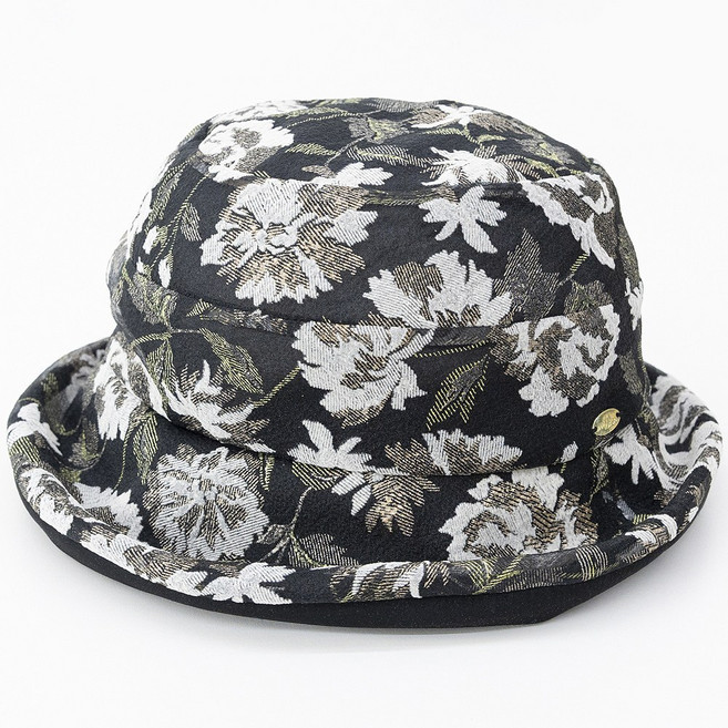 말리온 플로럴 자카드 벙거지 모자