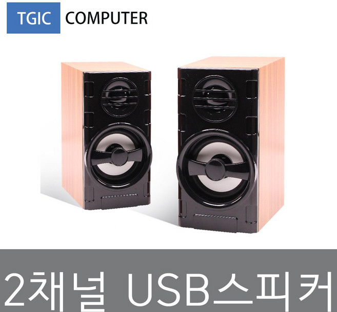 TGIC USB 2채널스피커 TGS-U2 (볼륨조절컨트롤)